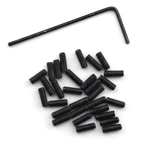 DGBRSM 30PCS M3x8 Metric Black Guitar Bridge Saddle Height Adjustment ...