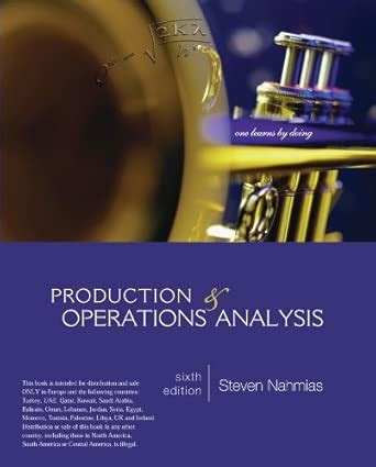 Buy Production and Operations Analysis Book Online at Low Prices in ...
