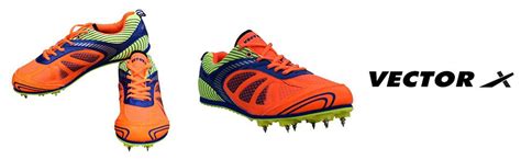 Vector X Bolt Spike Running Shoes, Orange, Size-9 : Amazon.in: Shoes ...