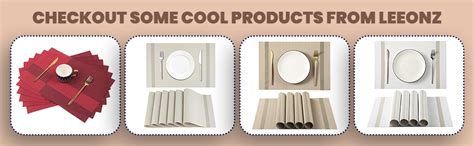 Buy Leeonz® Placemats for Dining Table Set of 6 | PVC Placemats | Table ...