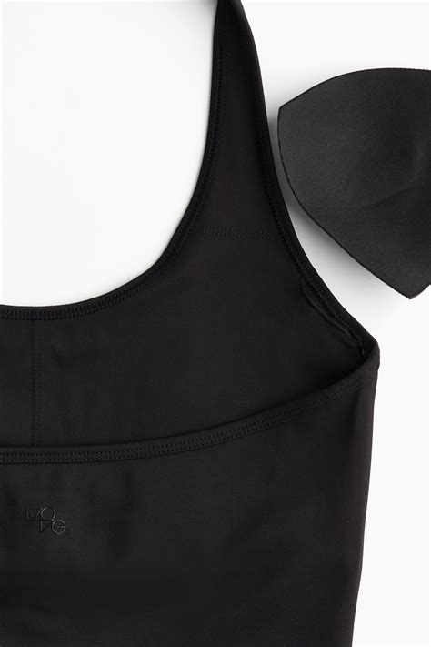 Halterneck sports top with DryMove™ - Black - Ladies | H&M IN
