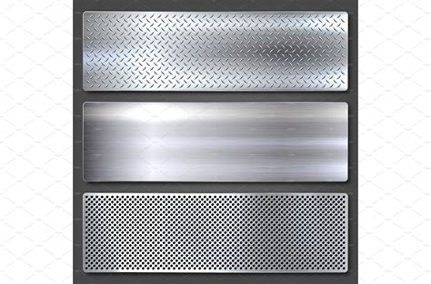 Realistic brushed metal textures set | Textures ~ Creative Market