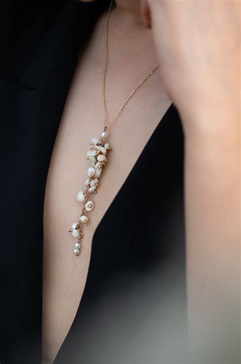 Elowyn Pearl String Necklace – Do Taara