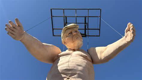 43-foot nude Donald Trump statue towers over Las Vegas highway