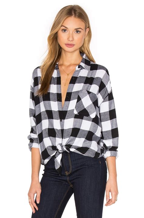 Rails Jackson Button Down in White & Black Check | REVOLVE