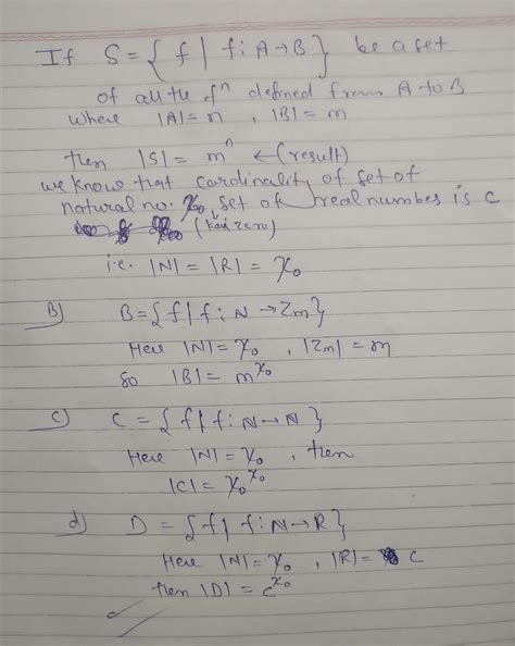 Cardinality of b c and d???