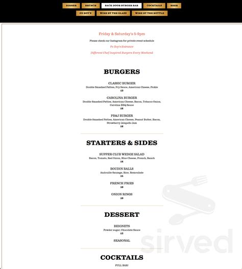 Mr. Paul's Supper Club menu in Edina, Minnesota, USA