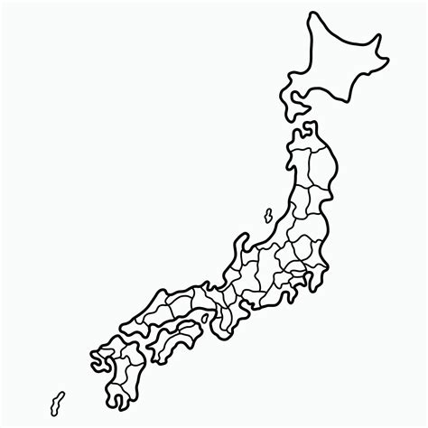 Map Of Japan Drawing