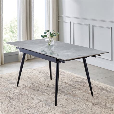 Buy Arcane Sintered Stone Top 4-6 Seater Extendable Dining Table - Grey ...