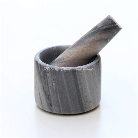 Stones And Homes Natural Marble Small Mortar And Pestle Set Masher ...