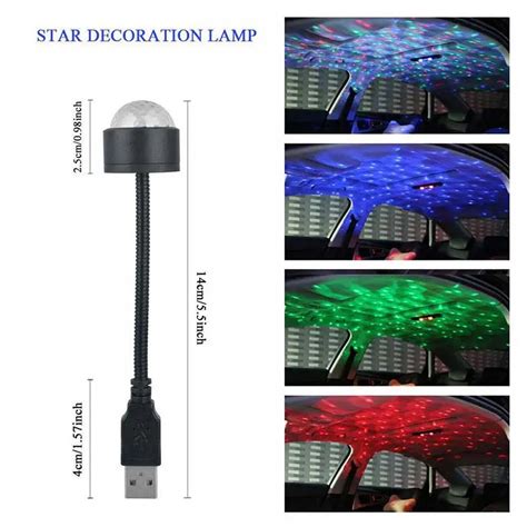 USB Star Night Light Projector and Mini Disco Ball Light, Adjustable A ...