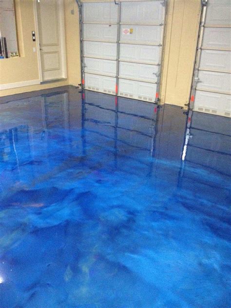 Metallic Blue Epoxy | Garage floor epoxy, Garage floor, Epoxy floor