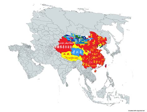 Flag map of Asian Subdivisions, Part 1. China & Mongolia : r/vexillology
