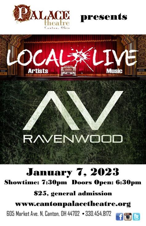 Local, Live 2023: Ravenwood, Canton Palace Theatre, January 7 2023 ...
