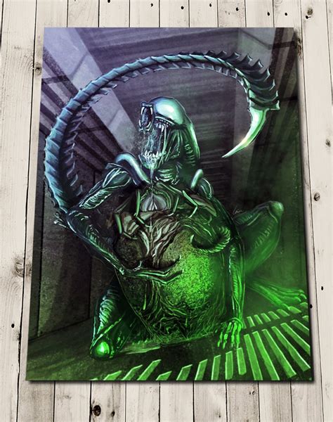 Alien XENOMORPH Art PRINT - Alien Movie Poster Illustration Painting - Etsy