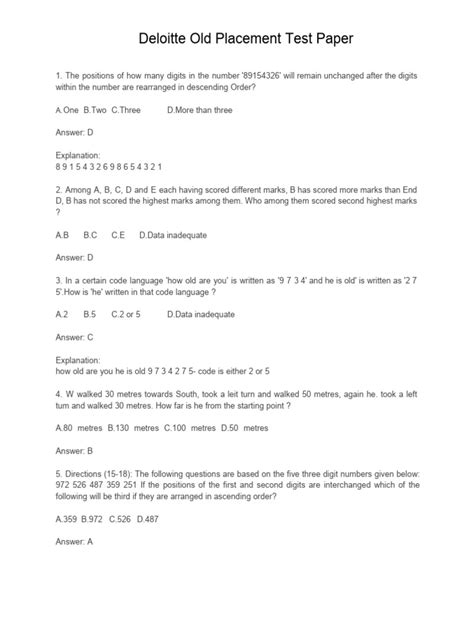 Image result for Deloitte Exam Pattern