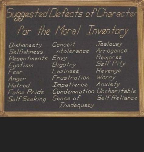 Image result for 4th Step Character Defects