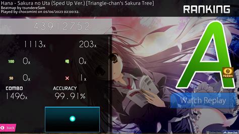 chocomint | Hana - Sakura no Uta (Sped Up Ver.) [Triangle-chan's Sakura ...