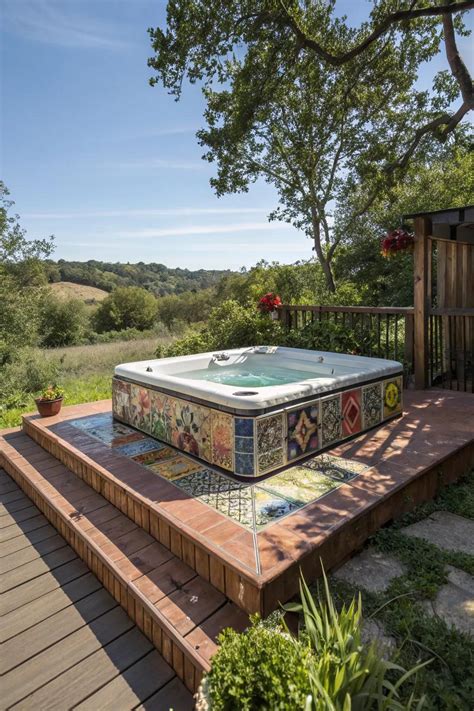 20+ Elegant Sunken Hot Tub Deck Design Ideas