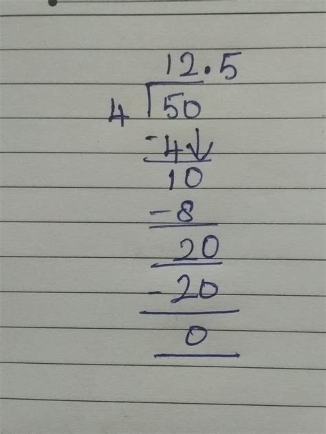 50 Divided By 4