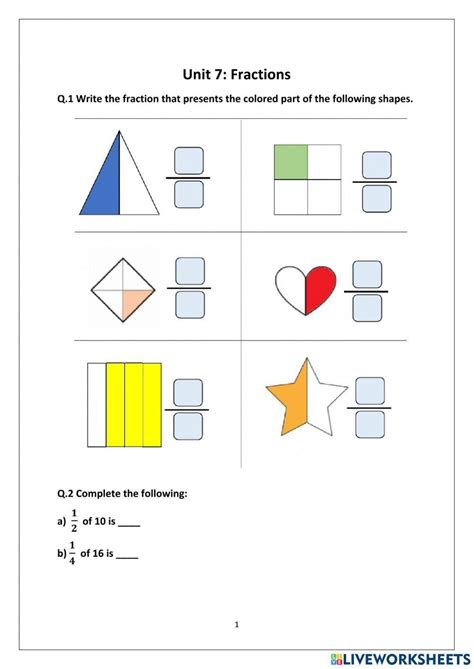 Image result for Fractions Form 1 Worksheet