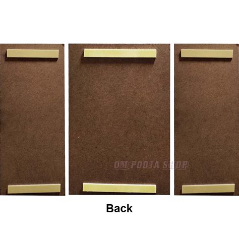Omkareshwar Ganpati Wall Decor Wooden 3 Photo Frame set
