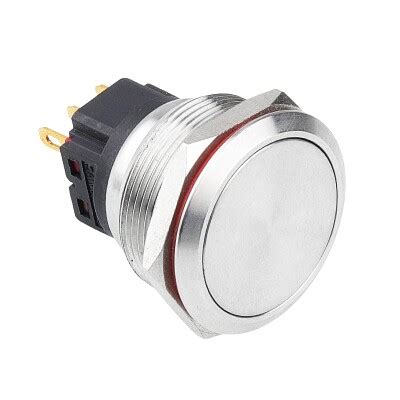 25B-P1Z 25mm Flat Self Locking Metal Button Motorobit - Motorobit.com