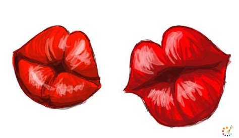 How to Draw Kissing Lips Step By Step - For Kids & Beginners