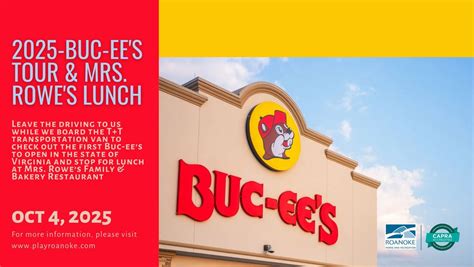 2025-Buc-ees Tour & Mrs. Rowes Lunch, 1802 Courtland Rd NE, Roanoke, VA ...