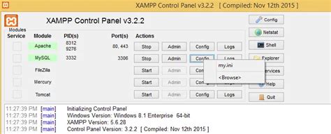 Image result for How to Open MySQL Xampp Control Panel