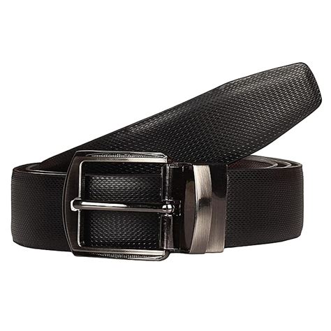 Buy Auraki Men's Vegan Leather Reversible Formal Belt (Color-Black and ...