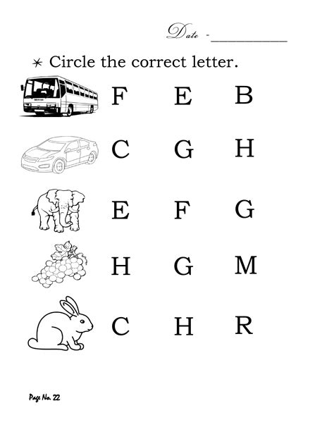 Alphabet Worksheet with Animals