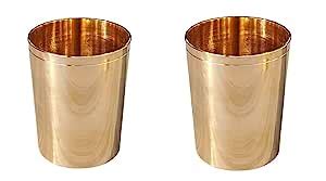 Buy RBHMC BRONZE MASTER Bronze Kansa Glass Handmade, 2 Piece, 400 Ml ...
