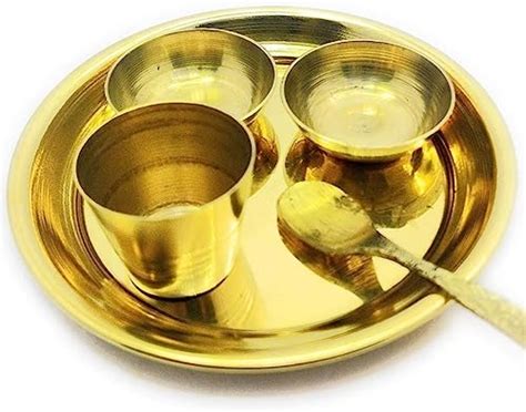 Crown Warriors Laddu Gopal ji, Thakur Ji, Krishna Brass Pooja Thali Set ...