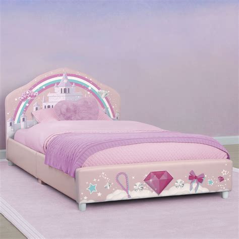 Delta Children Princess Upholstered Twin Bed, Pink India | Ubuy