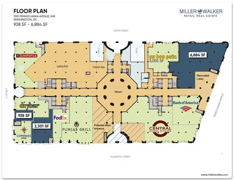 Available Commercial Space for Lease at 1001 Pennsylvania Ave, NW- DC