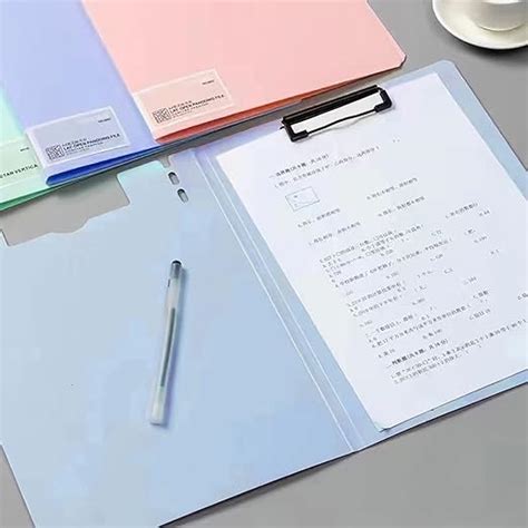 Open Pandding Files A4 Size Sheet Hard Front and Back, Hazy Blue Colou ...