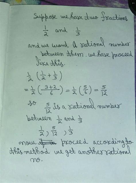 How to insert rational number between two fractions? - Brainly.in