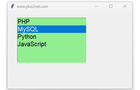 Image result for Python Tkinter ListBox