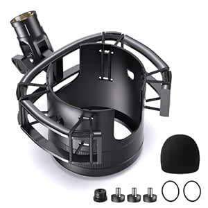 Borenbuir Custom Built Shock Mount with Pop Filter for Blue Yeti ...
