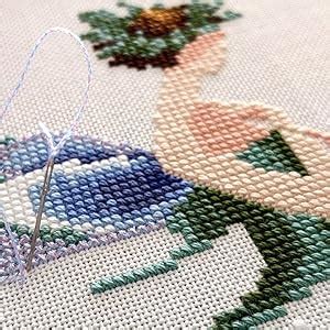 M Fabrics 1 Meter Embroidery Cross Stitch Matty Soft Fabric Cloth ...