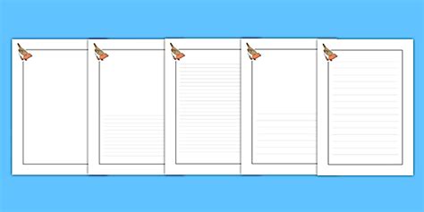 Robin Themed Writing Frames