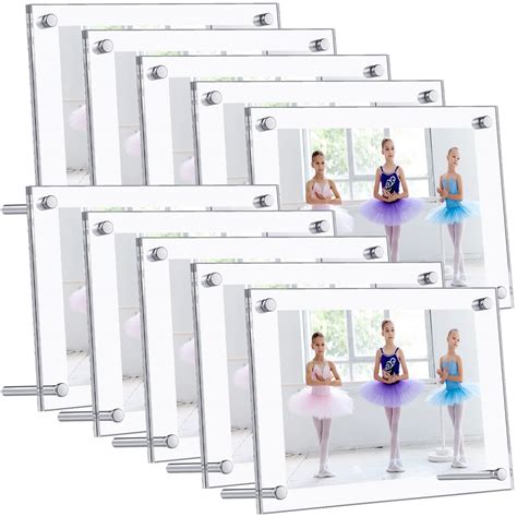 Amazon.com - 10 Pieces Clear Acrylic Picture Frames Acrylic Photo Frame ...