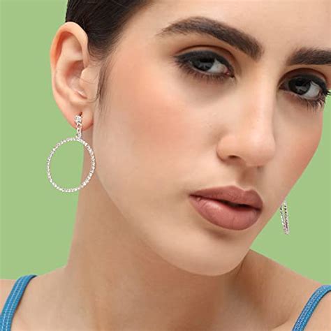 Buy SOHI Silver Plated Artificial stone Drop Earring Women and girls ...