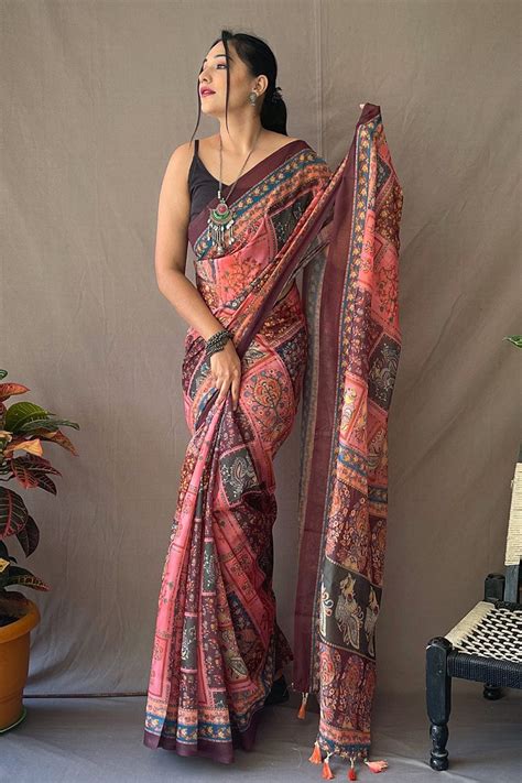 Buy Kalamkari Sarees Online at Reasonable Price - Karagiri