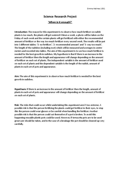 Image result for Example of Research in Science Project