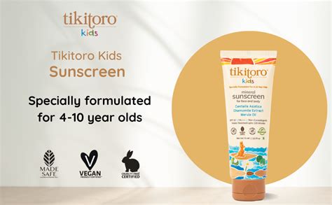 Tikitoro Kids Mineral Sunscreen With Spf 30, Pa+++ Contains Chamomile ...