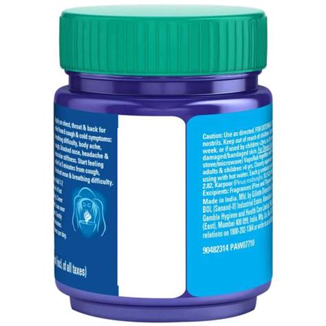 Buy VICKS VAPORUB RELIEVES FROM 6 COUGH & COLD SYMPTOMS - 105ML Online ...