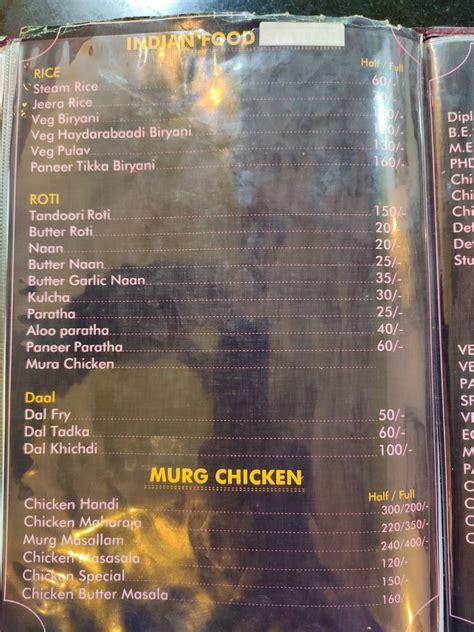 Menu at Shabri Hotel, Badlapur, Neral - Badlapur Rd