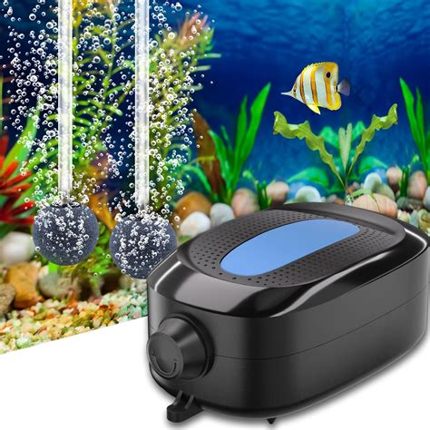 Amazon.com : bedee 180GPH Powerful Aquarium Air Pump 8W Silent Aquarium ...